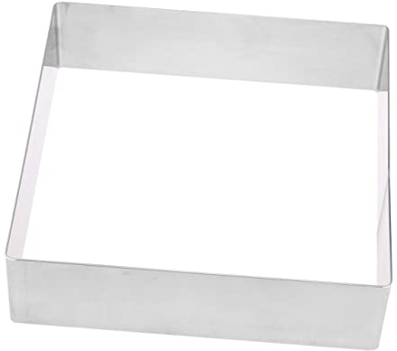 PACKOVE Anneau à Mousse Carré En Acier Inoxydable 43 Cm Résistant Haute Température, Emporte-pièce Pour Gâteau Et Pâte, Ustensile Pâtisserie Maison Réutilisable