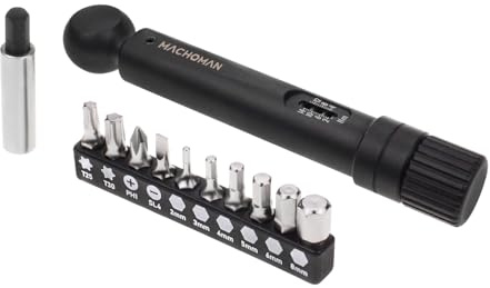 MACHOMAN TQW210SR 1/4＂Dr. Clé dynamométrique à tête ronde 2-14 Nm | PH1 SL4 T25 T30 H2-H8, précision ±4%, Cr-V, outil compact vélo VTT route gravel