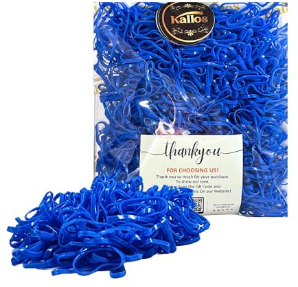 500 Pack No-Damage Hair Bands, Stylish Rubber Bands, Hair Accessories for Girls - Embrace Effortless Style with Elastic Ties by Kàllos (blue, 20mm)