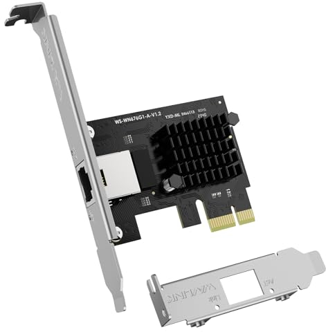 WAVLINK 2.5G Base-T PCIe Network Card, 2500/1000/100Mbps PCI Express Ethernet Adapter with RTL8125B, 2.5G NIC for Windows 11/10/8/8.1/7 & Linux with Low Profile Bracket