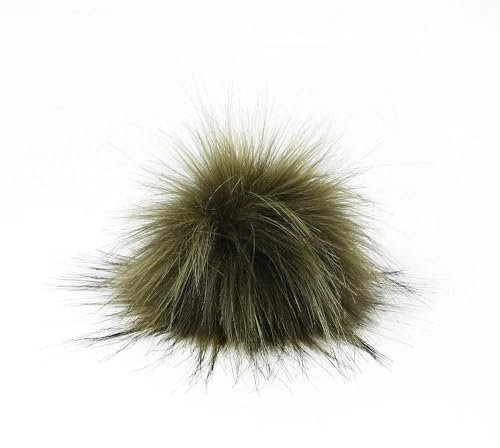 ROCILA 1 Stück 15 cm Kunstfuchspelz, Flauschiger Pompom-Ball, Farbenmix für Hüte, Charms, Accessoires, Knopf, Kindermützen, abnehmbare Strickmütze für Frauen