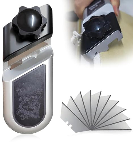 Kantenanleimmer, 2-in-1 Aluminiumlegierung, 45-Grad-Fase mit Kantenhobel, Trimmen, Gipskarton, Schnellschneider, Holzbearbeitung, Kantenabflachungswerkzeug für schnelles Kantentrimmen, Anfasen