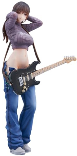 Zhongkaihua Anime Illustration Gitarre MeiMeis Figur 22CM Original Malerei Actionfigur, Weihnachten Home Geburtstage Geschenk Schreibtisch Dekoration Ornament