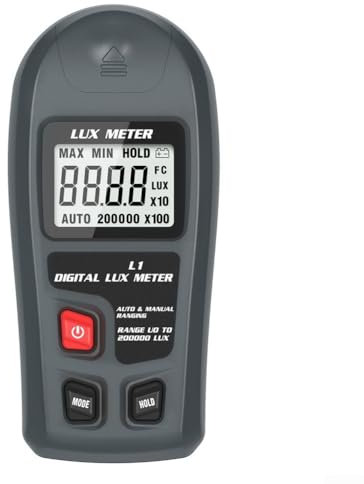 Tragbares Lux-Messgerät, hochpräzises digitales Beleuchtungsstärkemessgerät, tragbares Lichtmessgerät, Beleuchtungsstärke, Helligkeitsmesser, für Bühnengestaltung, Fabriken, Büros