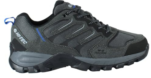 HI-TEC - Scarpe da trekking da uomo Cervus Low WP | Scarpe da montagna da uomo, escursionismo | Piedi asciutti con membrana impermeabile, trazione ottimale, comode | Charcoal, 45