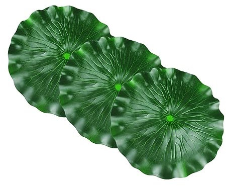 Gatuida 3stücke Schwimmende Lotusblatt-Dekoration Künstliche Lotusblätter Für Aquarien Und Teiche Realistische Simulation Pflanzen Für Fischbehälter Und Garten