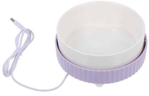 Beheizter Napf aus Keramik und Pp, 350ml, Rund für Katzen und Hunde | Temperaturkontrolle für Winter und Innenbereich, Sichere Materialien, Beheizte Wasserschale