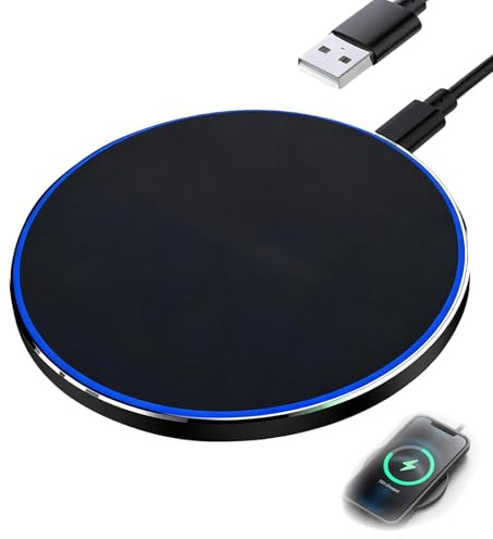 Chargeur sans Fil Rapide, Chargeur à Induction 15W sans Fil pour iPhone, Station de Charge Wireless Charger, Compatible avec iPhone/Samsung/Xiaomi/Huawei
