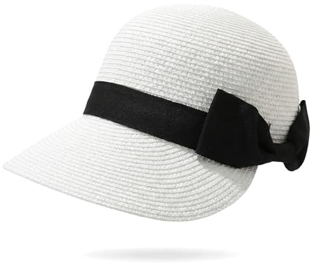 LISHIHE Strohhut Damen Mit Bowknot,Sonnenschutz Hut Damen Mit Breiter Krempe,Strohhut Gärtner Damen Atmungsaktiv Strandmütze Sonnenhut Damen Für Damen, Outdoor, Reisen, Urlaub