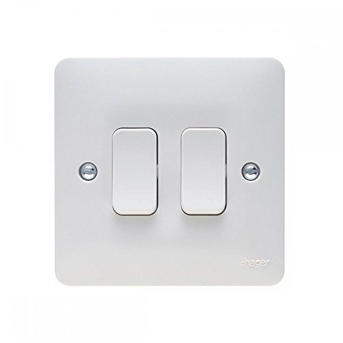 Hager 10AX 2 Gang 2 Way Wall Switch - Sollysta Range