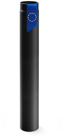 raik Rauchrohr Ofenrohr 150 mm Durchmesser 1000 mm Länge Materialstärke 2 mm legierter Stahl Senotherm-Beschichtung eingebrannt schwarz Made in EU bis 600°C