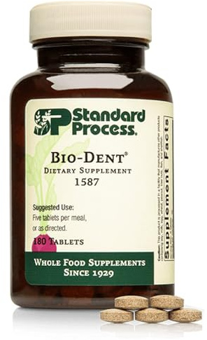Standard Process Bio-Dent - Supports Bone & Muscle Health - Aids the Production of Cartilage & Collagen - Supports Energy Metabolism - Whole Food-Based Supplement - 180 Tablets