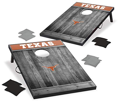Wild Sports NCAA College Texas Longhorns Heckklappenwerfer – Graues Holz Designtexas Longhorns Heckklappenwerfer – graues Holzdesign, Team-Farbe, 60 x 90 cm