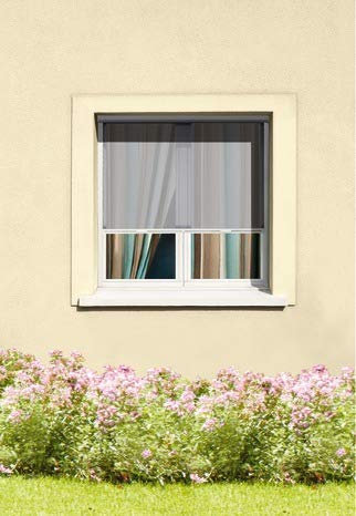 Store MOUSTIQUAIRE pour FENÊTRE RECOUPABLE Ajustable REGLABLE en Aluminium Enroulable L. 125 X H. 170 CM