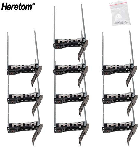 Heretom 2,5-Zoll 6,3 cm Caddy Tray KG7NR G176J Festplatten Rahmen für Dell R730xd R730 R900 R820 R720 T630 R620 T620 R520 R420 R410 R320 M610 X C6145 M910 M915 M520 (2.5 inch, 10pc)