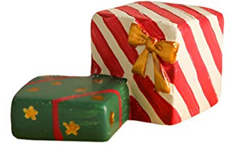 Gmuret Weihnachtsbaum Aquarium Ornament, Harz Aquarium Zubehör Resin Crafts Weihnachten Landschaftsbau Dekor mit Geschenkbox