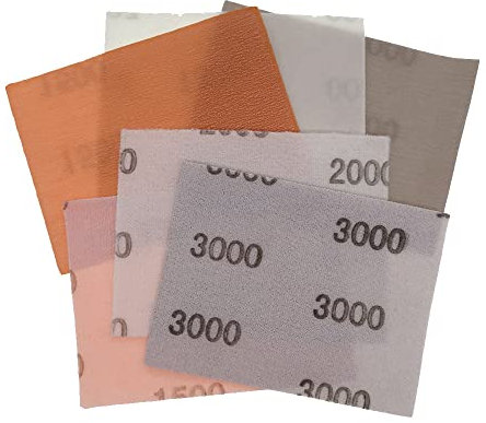 10 Uds. Disco de lijado superfino con bucle de gancho 75 * 100mm papel de lija resistente al agua 1500/2000/3000 granos para pulido de pintura automotriz en seco húmedo,h,2000