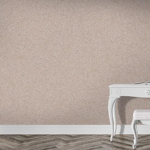 Belka B14 Papier peint marron clair, pur coton, autocollant, isolation thermique et acoustique, durable, moderne et élégant, à faire soi-même, écologique et naturel, env. 3 m² (m²)