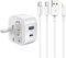 iPad Charger and Plug,Apple i Pad USB C Fast Charger Cable+Lightning Lead and Plug for Pro 12.9 11 13 inch M4 2024/Air 10.9 M2 M3/Mini A17 Pro 3rd 4th 5th 6th 7th 8th 9th 10th A16 11th 2025 Generation