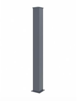 AMA Aluminium Single Grey Hinge Gate Post 100mm Sq x 2400mm Long
