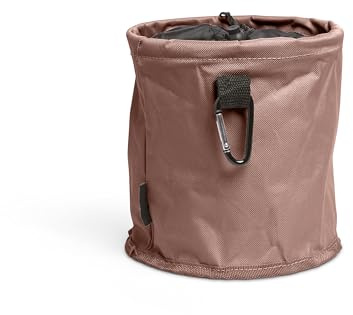 Vencier Large Peg Bag with Drawstring Closure, Hanger Clips, and Hanging Snap Hook for Outdoor Use -Waterproof (Brown)
