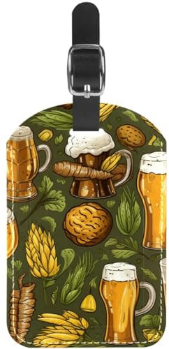 Gepäckanhänger,Koffer Gepäckanhänger,Rucksack Gepäckanhänger,1-Pc,Bier-Essen-Cartoon-Tisch