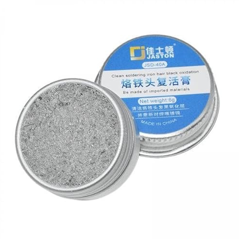 KiBcsLic 2 X Lötspitzen Verzinnungspaste, Wartungsauffrischer, Lötspitzenreiniger, Lötspitzen Flussmittelpaste für Die Wartung von Lötkolbenköpfen, Schweißgerä, wie gezeigt, 5 Stk.