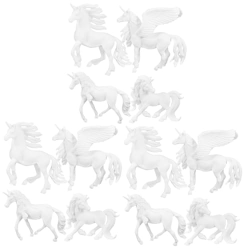 ifundom 12stücke Einhorn Figuren Zum Ausmalen Malspielzeug Für Junge Mädchen Kreative Bastelideen Für Mädchen Unbemalte Einhorn Spielzeuge Für Individuelle Kunstprojekte