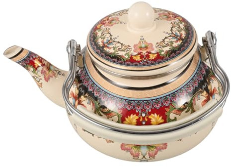 FELTECHELECTR Boiling Water Kettle Enamel Tea Kettle Thick Pot Smooth Surface for Easy Cleaning for Family Friends
