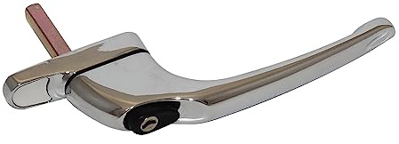 EUROART Maxim Inline Locking Window Handle in White Finish & Dimensions 165mm x 16mm x 94mm | Often Found on uPVC or Aluminum Window Frames