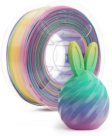 FilaBees TPU 1,75mm, Rainbow Candy 95A, Flexibel & Weich, 3D-Druck-Filament | Hohe Härte & Belastbarkeit, weiches Haftmaterial, elastisch, flexibel, farbwechselndes Regenbogen-Filament, 1 kg (2,2 lbs)