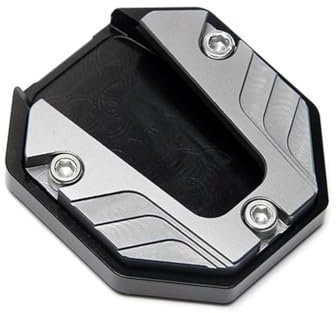 DIQXLGS Ständer Universelle Seitenständer-Verlängerung Fuß Stützplatte Für Die Meisten Motorräder Dirtbikes Pitbikes Roller Usw Unterstützung der Standpad-Platte(GRAU)