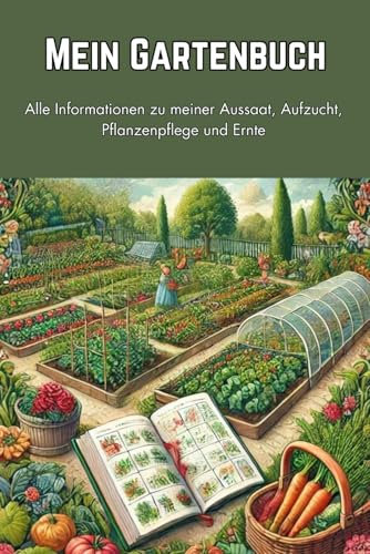 Mein Gartenbuch Notizbuch für Aussaat, Aufzucht, Pflanzenpflege und Ernte: Notizbuch für alle Informationen zu meiner Aussaat, Aufzucht, Pflanzenpflege und Ernte