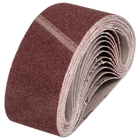 sourcing map 76mm x 533mm Sanding Belts, 12 Pcs 40 Grits Aluminum Oxide | Abrasive Belt Sander File Belt for Woodworking, Metal Polishing, Knife Sharpener