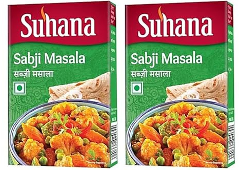 Suhana Spices Mix Powder (Box) - Curry Masala Recipe Mixes Casserole Seasoning Herbs - Simplifies & Speeds Up Cooking Process (Pack of 2, Suhana Sabzi masala 100g)