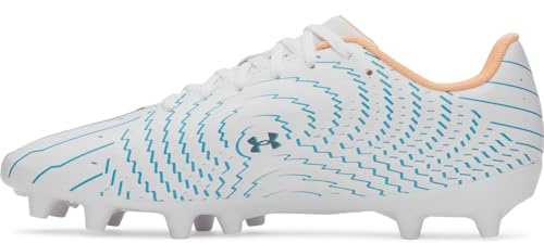 Under Armour Unisex vuxna gör 1 klubb fotbolldubbar, 101 White Boundless Blue Orange Bloc, 42 EU