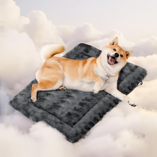 Mora Pets Hundedecke Flauschig Hundematte Waschbar und rutschfest Hundekissen für Kleine Mittelgroße Grosse Hundebett Weiches und Kuschelig Hunde Decke, 74 x 46 cm