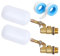 Pesfehhy Paquete de 2 Válvulas de Flotador de Agua de 1/2 Pulgada, Flotador de Bola de Latón con Brazo Ajustable, Llenado Automático y Control del de Agua