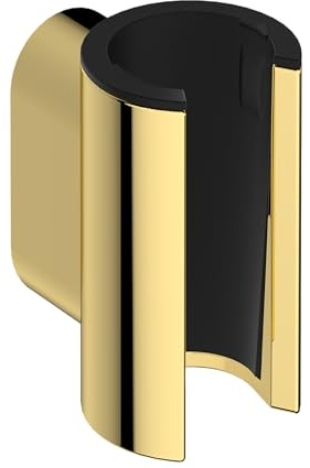 hansgrohe Porter Fine - Duschkopfhalterung, Duschhalterung für Brauseschläuche mit konischer Mutter, Handbrause Halterung, Polished Gold Optic, 28885990
