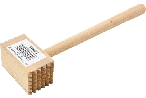 2 X Meat Mallet Teeth Tenderisers - Pointed Wooden Hammer | Tenderise Chicken, Beef, Steak, Multi Purpose Kitchen Cooking Utensil | Pack of 2
