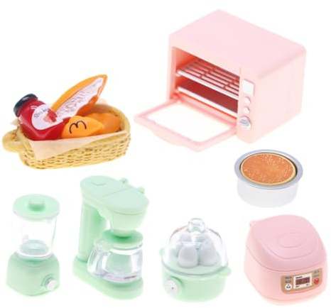 NUOBESTY 7pezzi Cestino in Miniatura Per Case Delle Bambole Utensili Da Cucina in Miniatura Decorazioni Per Cucine in Decorazioni Per Case in Per Micro Paesaggi Elettrodomestici Da Cucina i