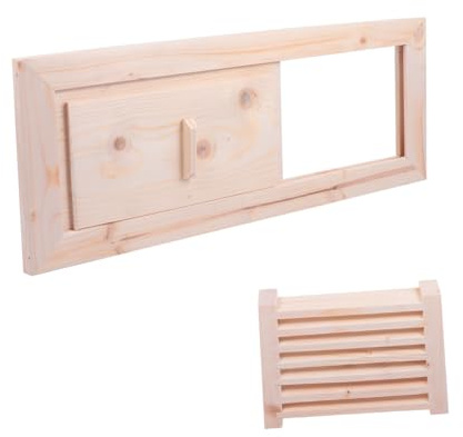 FONDOTIN Panneau de Ventilation de Sauna en Bois pour Ventilation Silencieuse Ensemble de Grilles pour Salle de Bain et Sauna