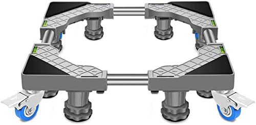 ERSINIAN Washing Machine Stand Base Movable Base Washing Machine Trolley with 4 Locking Wheels Universal Refrigerator Holder stand 45-65cm Washer and Dryer Stand Applian,Grey-8 legs