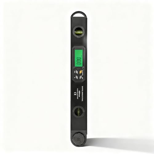 Nivel Digital Medidor de Ángulos 400mm de Aleación de Aluminio con Pantalla LCD - Transportador Preciso con Falsa Escuadra y Goniometro para Carpintería y Uso Profesional