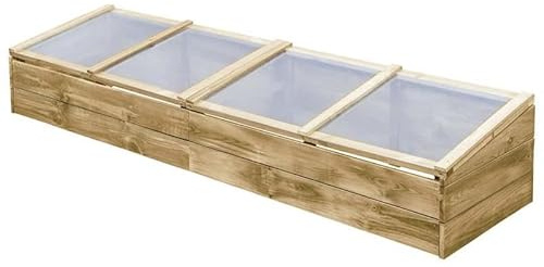 Serra 2 pezzi in legno di pino impregnato e PVC 200 x 50 x 35 cm – Robusto tappetino per garage per giardino e terrazza – durevole e resistente alle intemperie