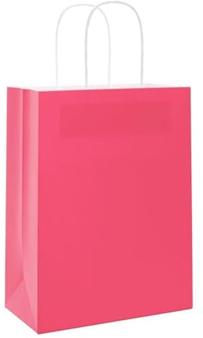 Lumanois Papiertragetaschen 50 STK. mit Henkeln Rosa 21x11x28 cm,1.81kg,4101657