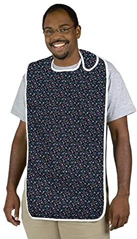 Duro-Med Mealtime Protector, Fancy Print Navy