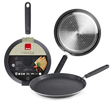 IBILI - Poêle à crêpes Inducta, 26 cm, Aluminium, Antiadhésif, Compatible avec l’induction