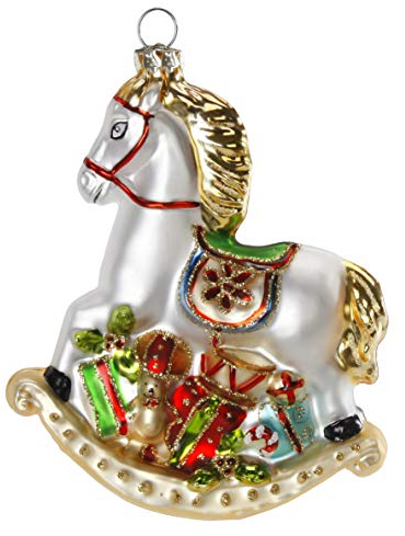 Inge-glas Christbaumschmuck Weihnachtskugeln Figuren (Schaukelpferd 11cm)