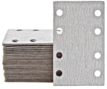 MioTools Shark papeles de lija 133 x 80 mm, 8 agujeros (50 pz.) G120 | p. Lijadoras orbitales, Corindón normal, soporte de gancho y bucle